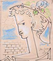 Jean Cocteau Pastel Drawing - Sold for $4,480 on 05-18-2024 (Lot 109).jpg